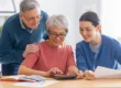 Family looking at finances