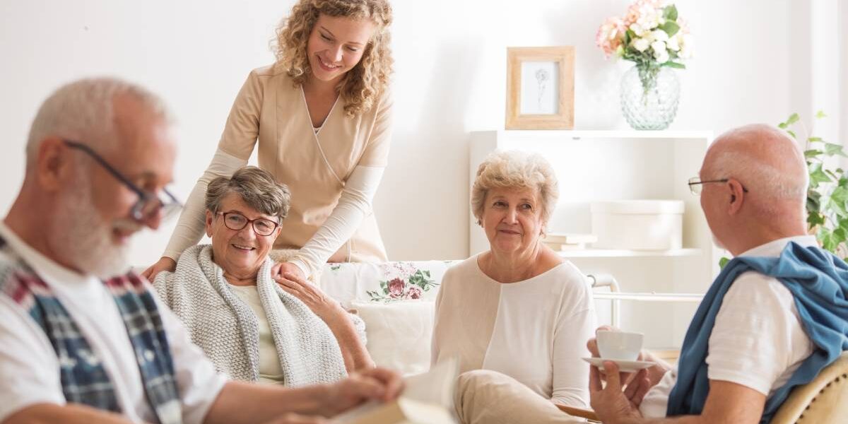 Seniors enjoying their daily routine and activities