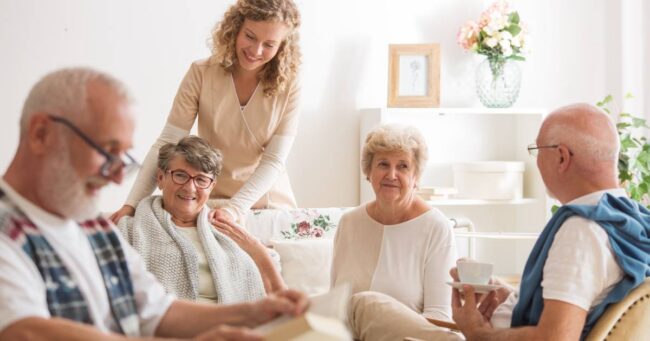 Seniors enjoying their daily routine and activities Seniors enjoying their daily routine and activities