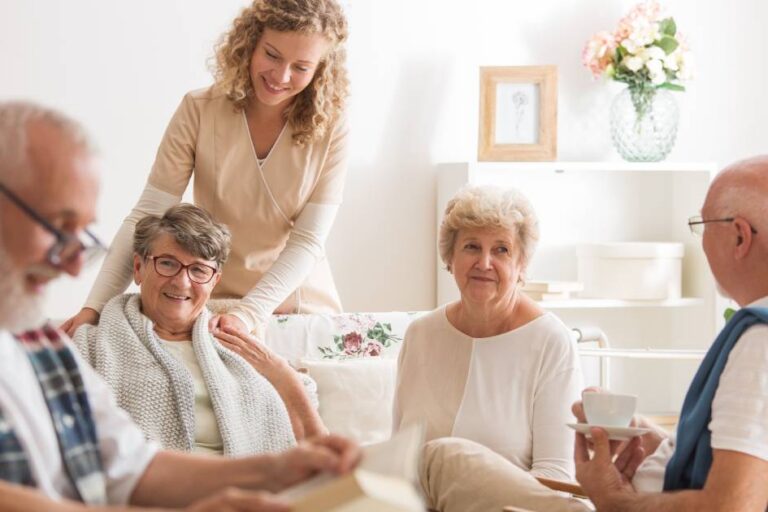 Seniors enjoying their daily routine and activities