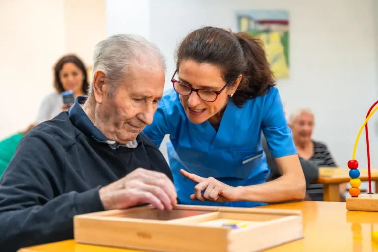 Senior man receiving personalized care
